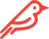 Fledging Simplistic Outline of Bird logo