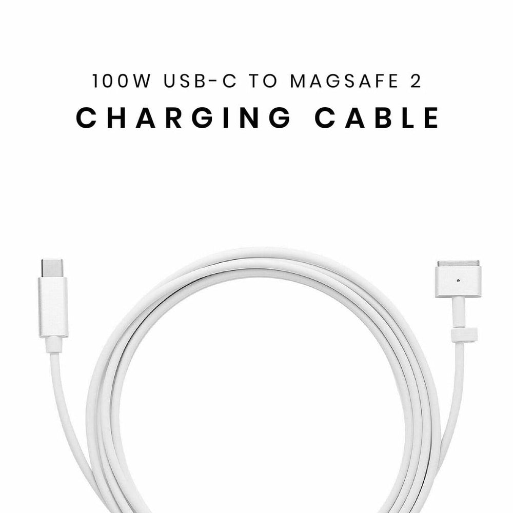 100W White MagSafe 2 Charging Cable from USB-C to MagSafe 2